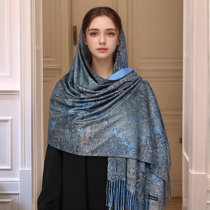 Winter Ethnic Fashion For Women - Luxury Paisley Pashmina Shawl Scarf Women