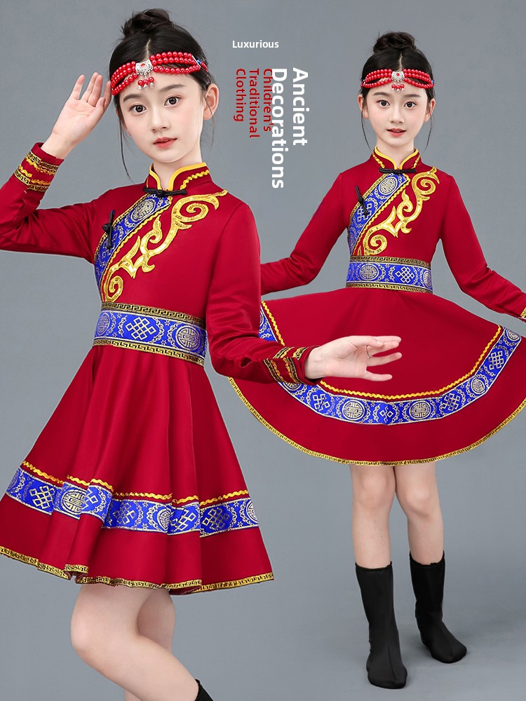 Ethnic Clothing & Online Fashion Store Khaadi Pk - Children's Mongolian Ethnic Costume Girls' Mongolian