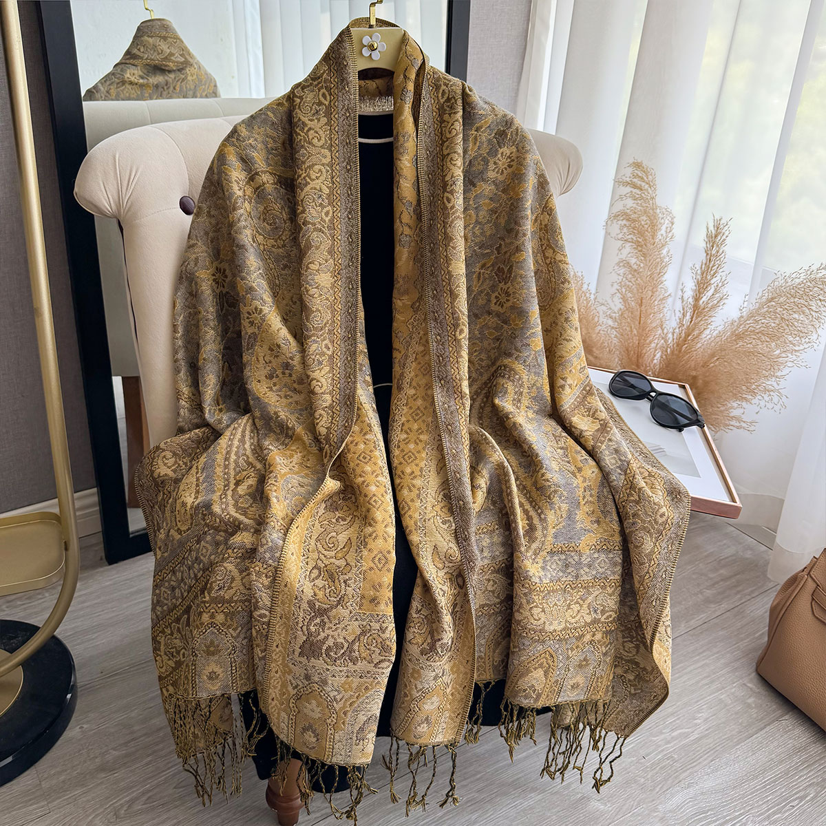 Winter Ethnic Fashion For Women - 2025 Tassel Blanket Design Ethnic Style