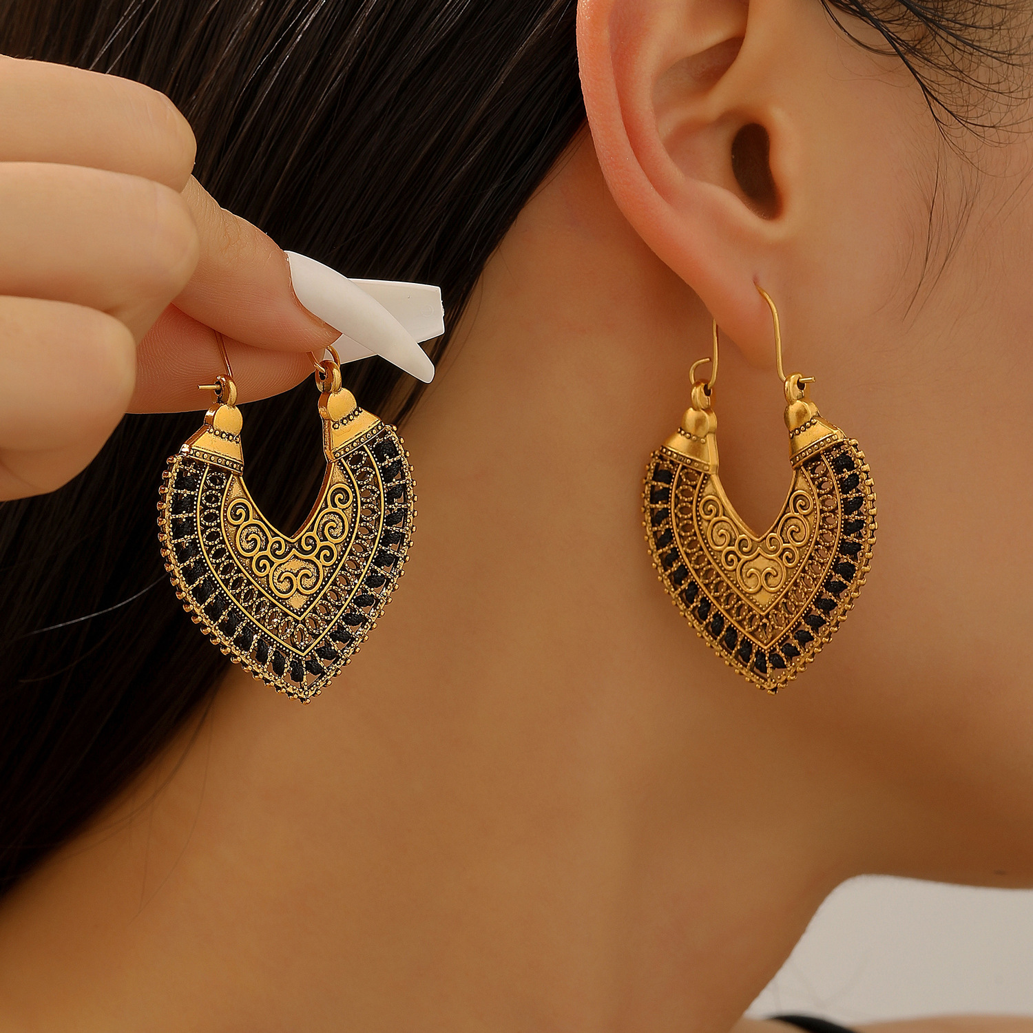 Ethnic Fashion Trends 2026 - Vintage Bohemian Hollow Ancient Gold Color