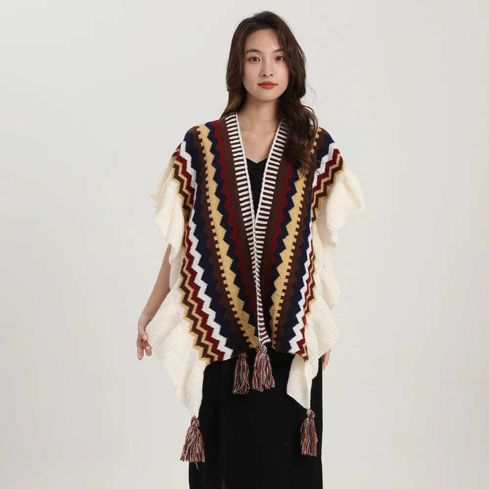 Bohemia Shawl Women Mohair Kni - Winter Ethnic Fashion For Women ulasan dan harga