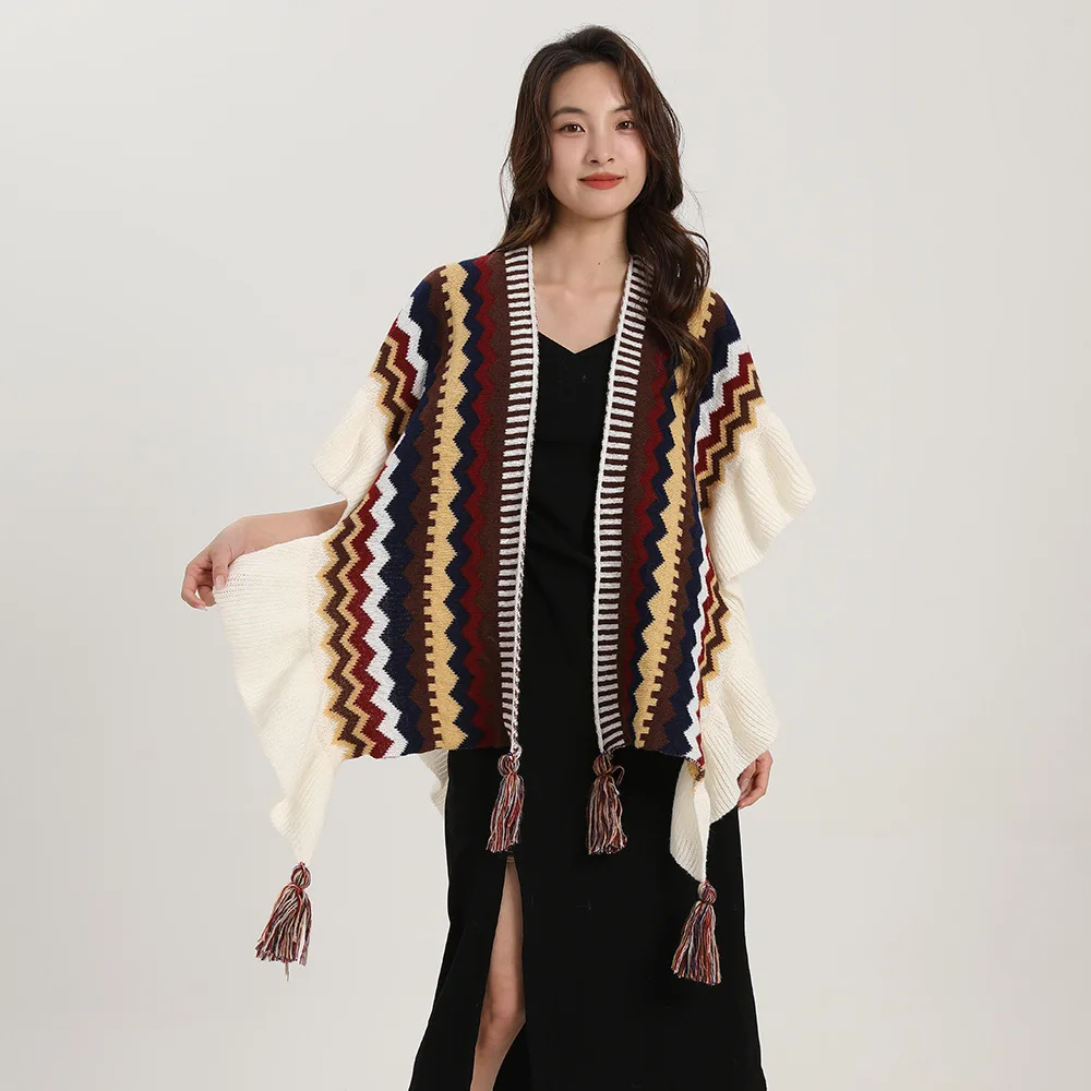 Bohemia Shawl Women Mohair Kni - Winter Ethnic Fashion For Women ulasan dan harga