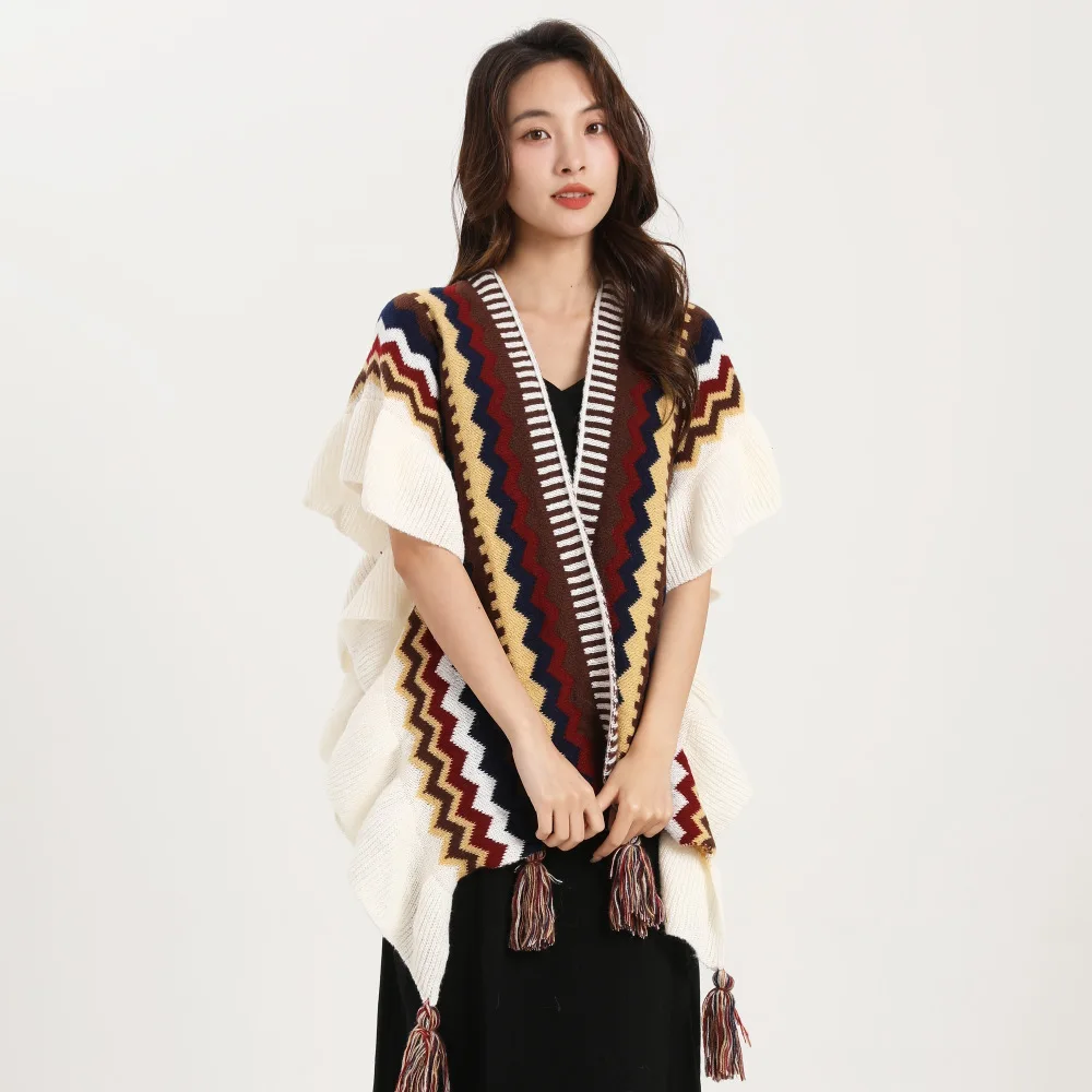 Bohemia Shawl Women Mohair Kni - Winter Ethnic Fashion For Women ulasan dan harga