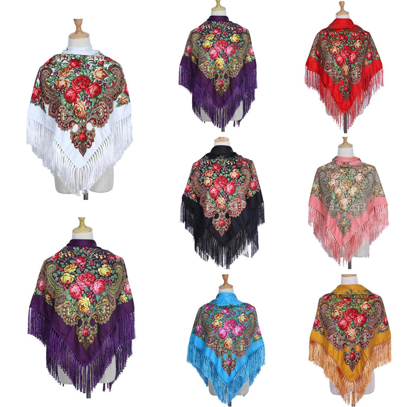 Retro Printed Scarf Winter Boh - Winter Ethnic Fashion For Women ulasan dan harga