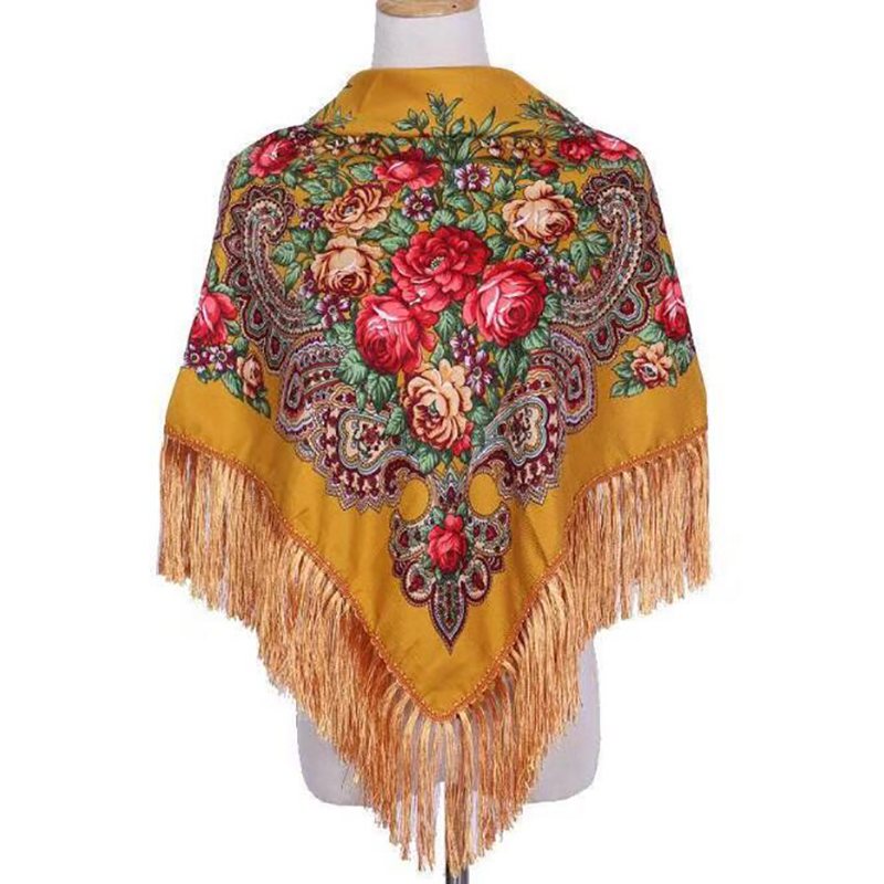 Retro Printed Scarf Winter Boh - Winter Ethnic Fashion For Women ulasan dan harga