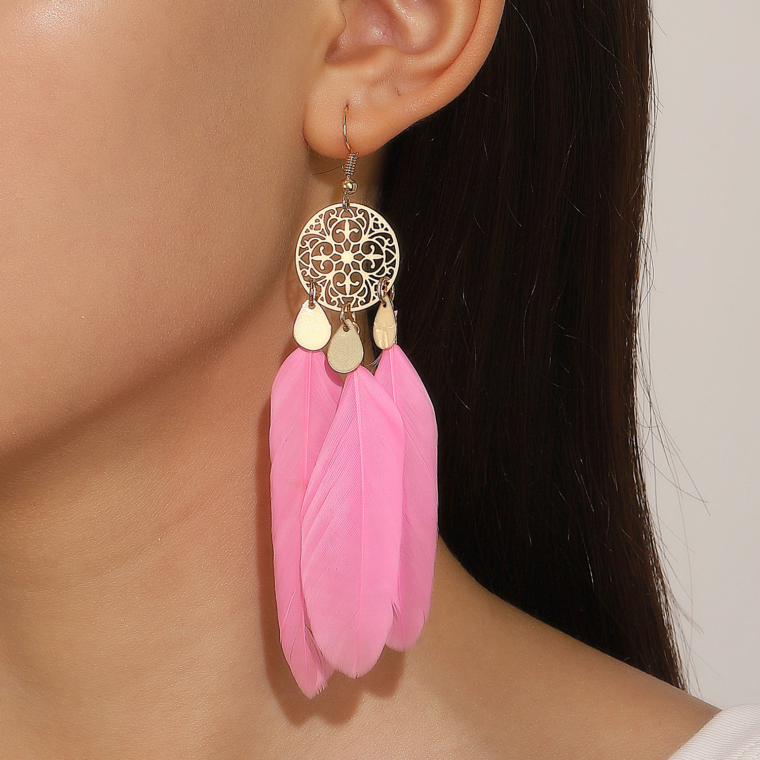 Exotic Bohemian Pink Feather T - Ethnic Fashion Trends 2026 ulasan dan harga