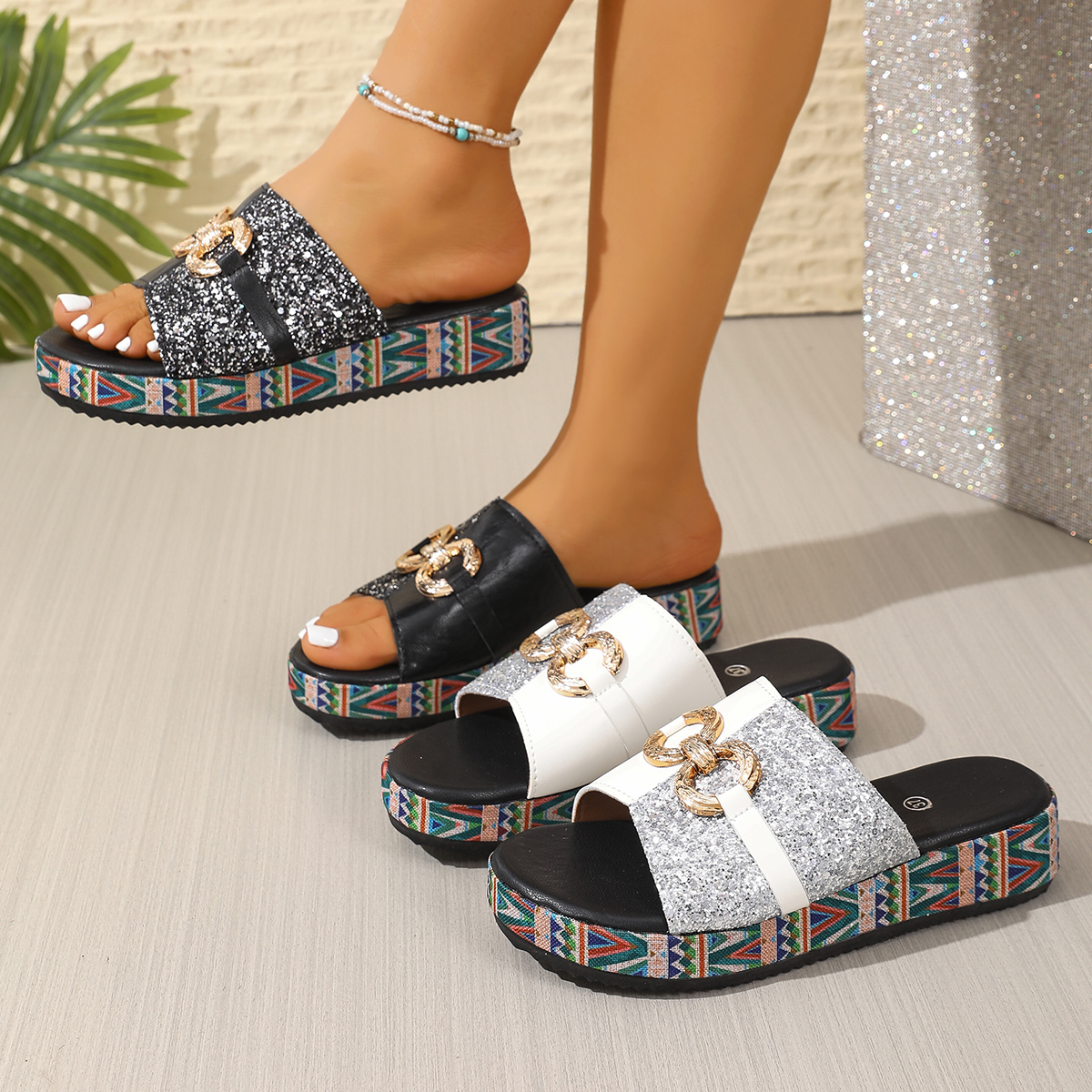 2026 New Thick-Soled Mule Slip - Ethnic Wear ulasan dan harga