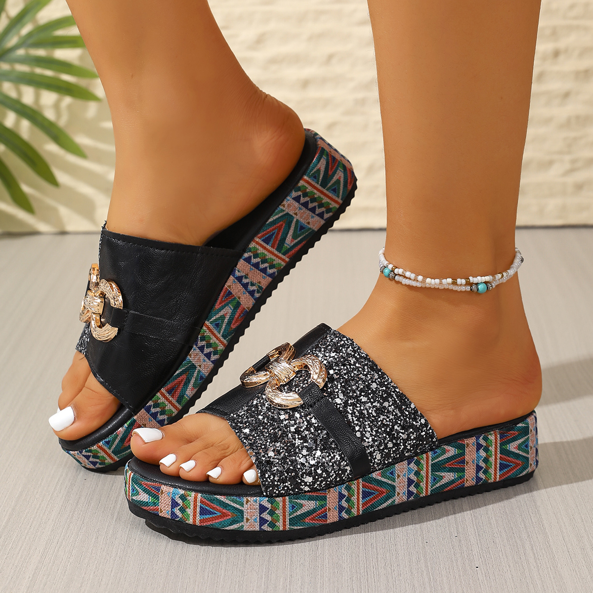 2026 New Thick-Soled Mule Slip - Ethnic Wear ulasan dan harga