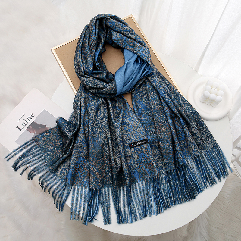 Luxury Paisley Pashmina Shawl  - Winter Ethnic Fashion For Women ulasan dan harga