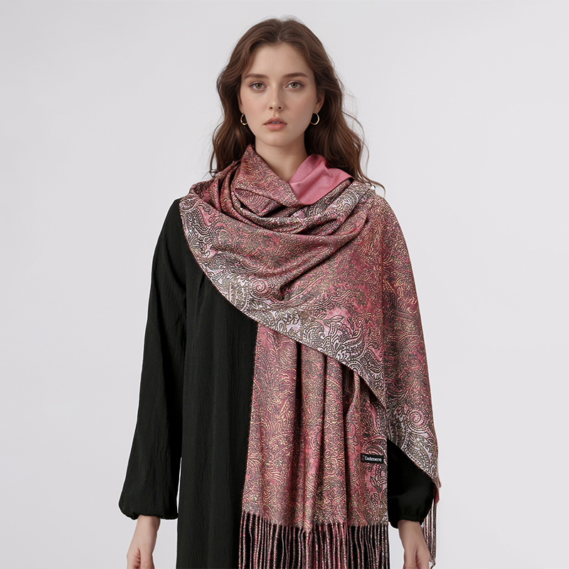 Luxury Paisley Pashmina Shawl  - Winter Ethnic Fashion For Women ulasan dan harga