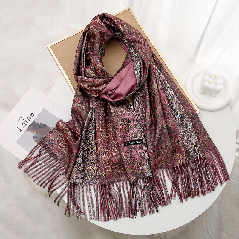 Luxury Paisley Pashmina Shawl  - Winter Ethnic Fashion For Women ulasan dan harga