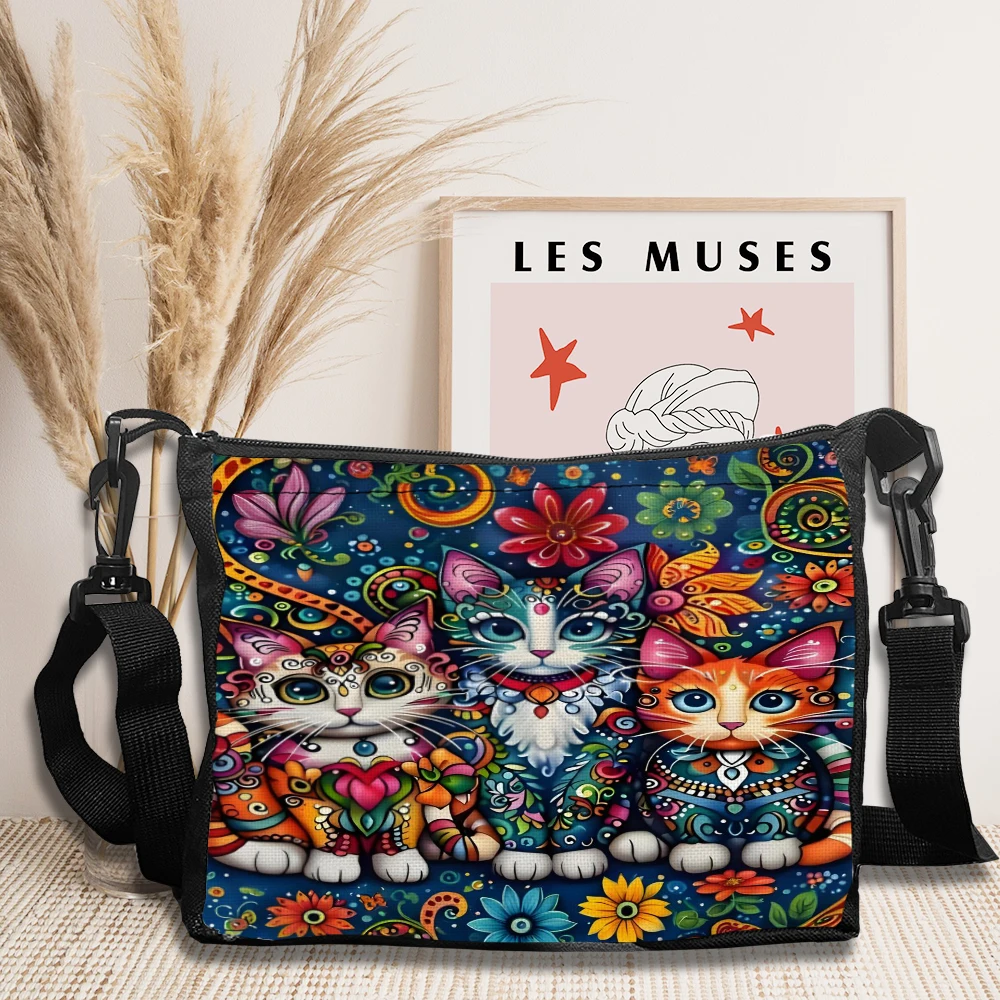 1PC Cat Crossbody Bag Ethnic D - Ethnic Fashion Illustration ulasan dan harga