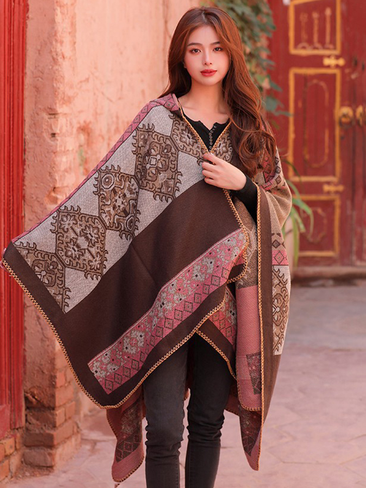 Jastie Retro Ethnic Large Shaw - Winter Ethnic Fashion For Women ulasan dan harga
