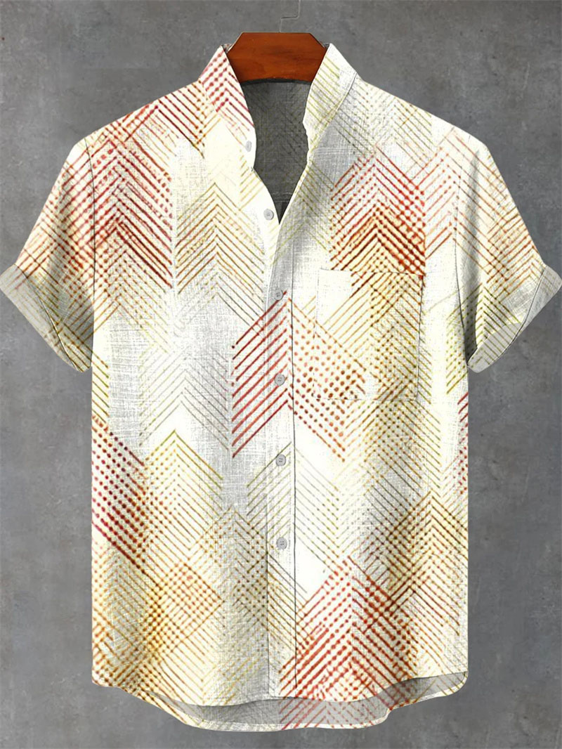 Retro men's linen shirt with e - Fashion Ethnic Wear For Men ulasan dan harga