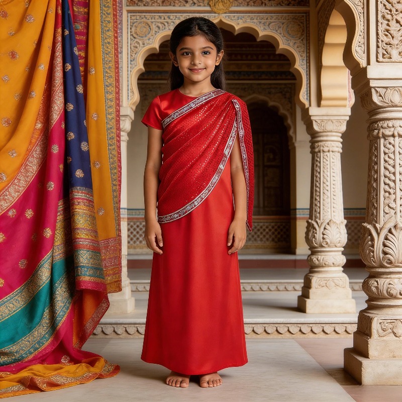 Girls Indian Traditional Dress - Ethnic Wear ulasan dan harga