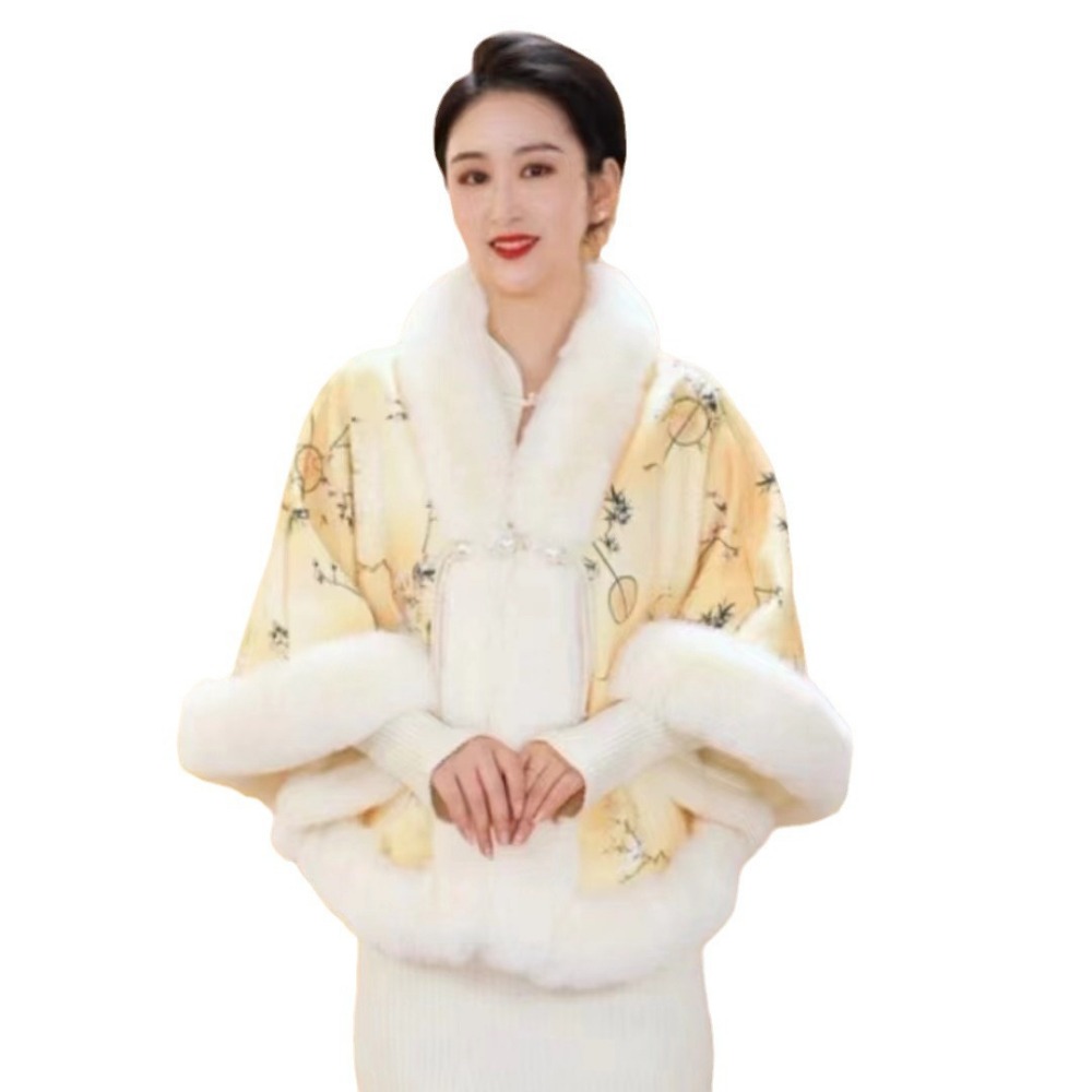 Cloak Capes Ponchos Coats Wome - Winter Ethnic Fashion For Women ulasan dan harga