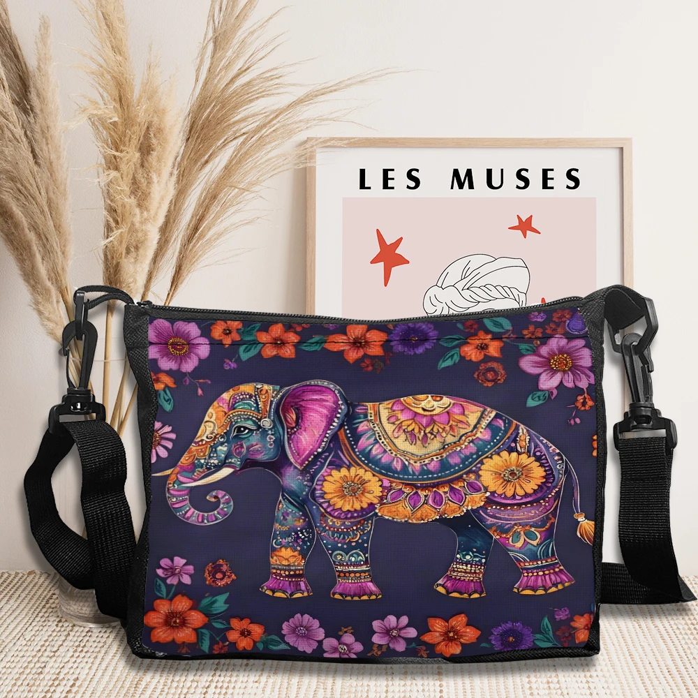 1pc Colorful Elephant Crossbod - Ethnic Fashion Illustration ulasan dan harga