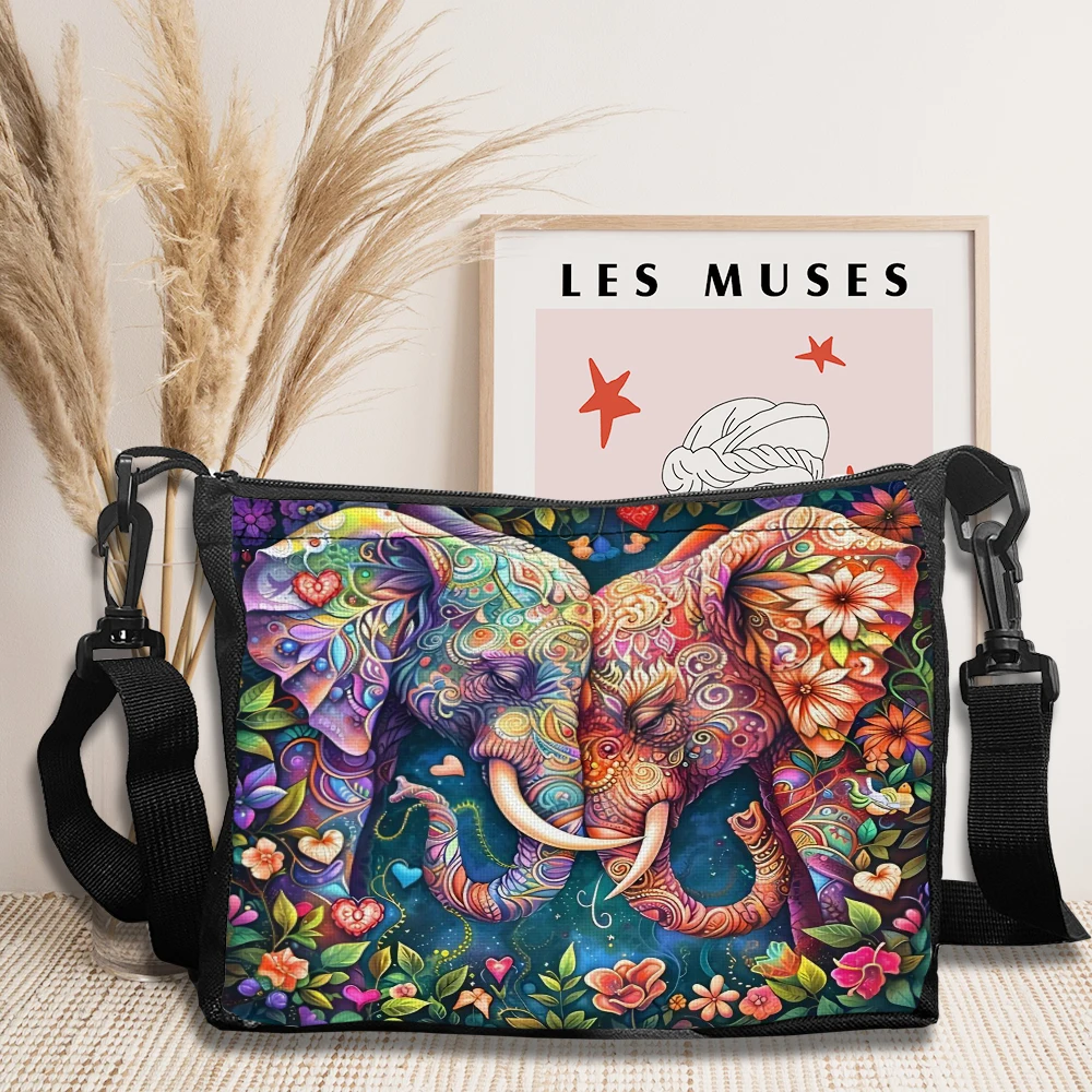 1pc Colorful Elephant Crossbod - Ethnic Fashion Illustration ulasan dan harga