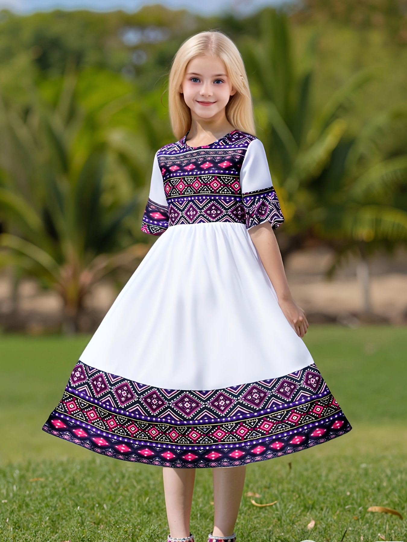 Summer children girls ethnic s - Ethnic Fashion Girls ulasan dan harga