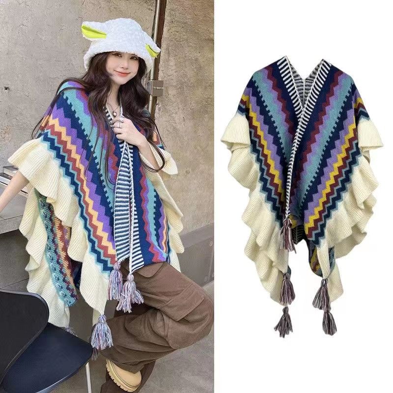 Women's Warm Shawls Wraps Ethn - Winter Ethnic Fashion For Women ulasan dan harga
