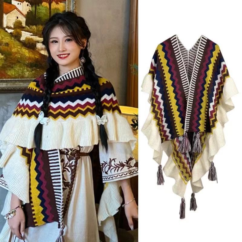 Women's Warm Shawls Wraps Ethn - Winter Ethnic Fashion For Women ulasan dan harga