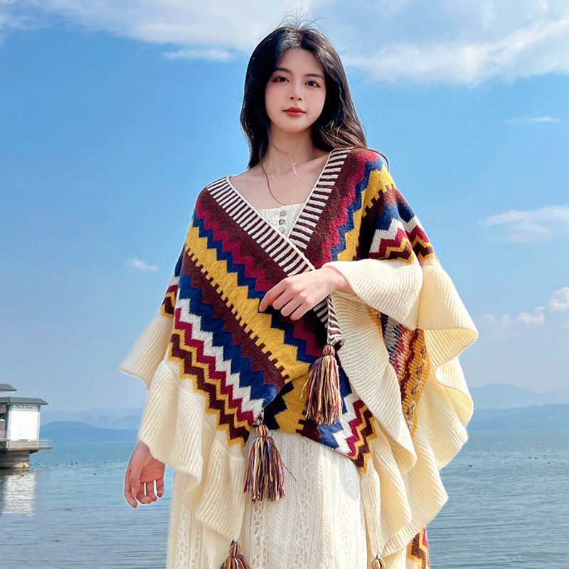 Women's Warm Shawls Wraps Ethn - Winter Ethnic Fashion For Women ulasan dan harga