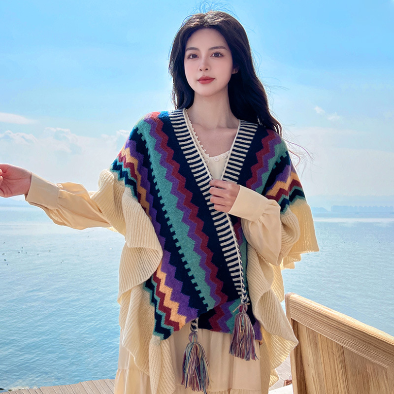 Women's Warm Shawls Wraps Ethn - Winter Ethnic Fashion For Women ulasan dan harga